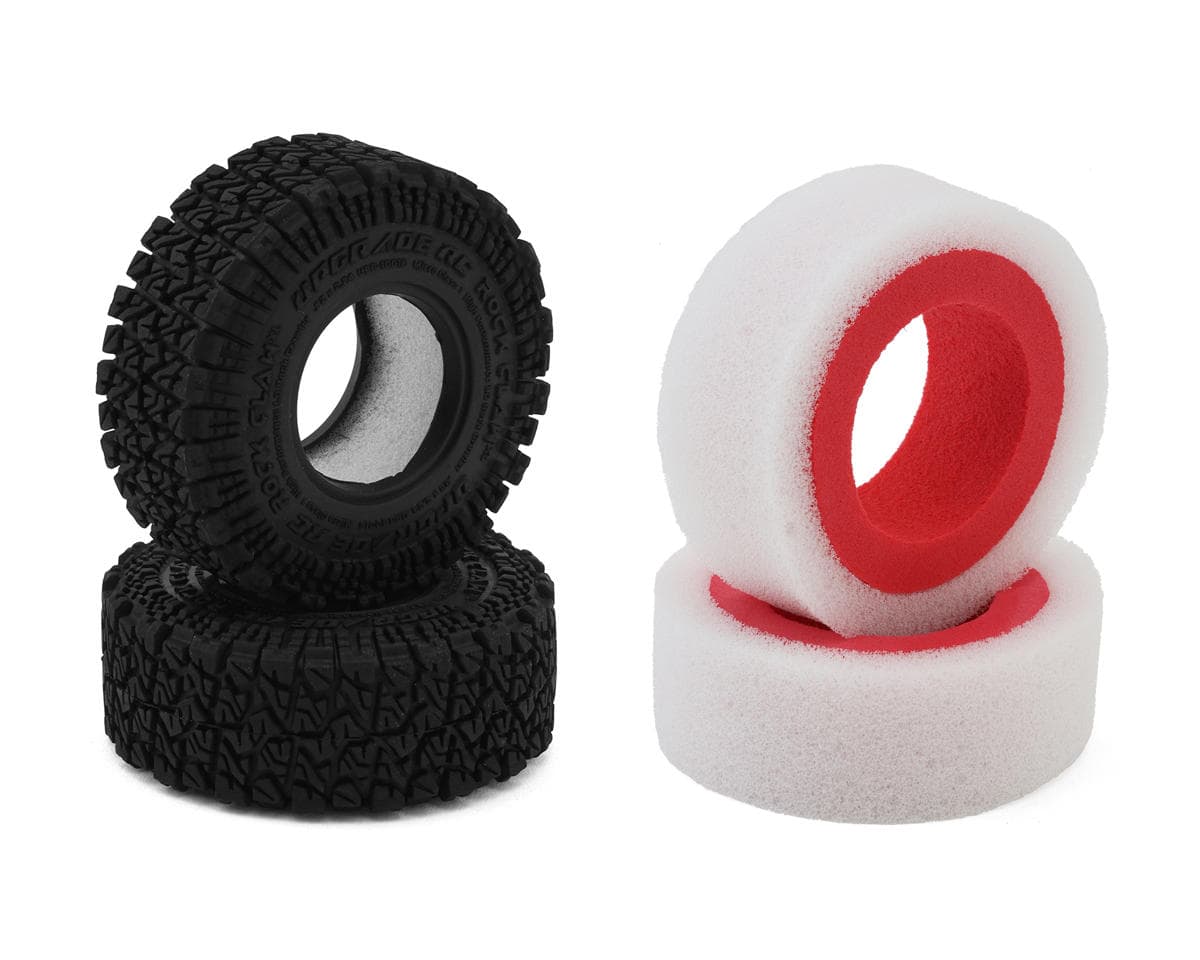 UpGrade RC Micro Rock Claw XL A/T 1.0" Micro Crawler Tires & Foam Inserts (2) (57mm OD) (Super Soft)
