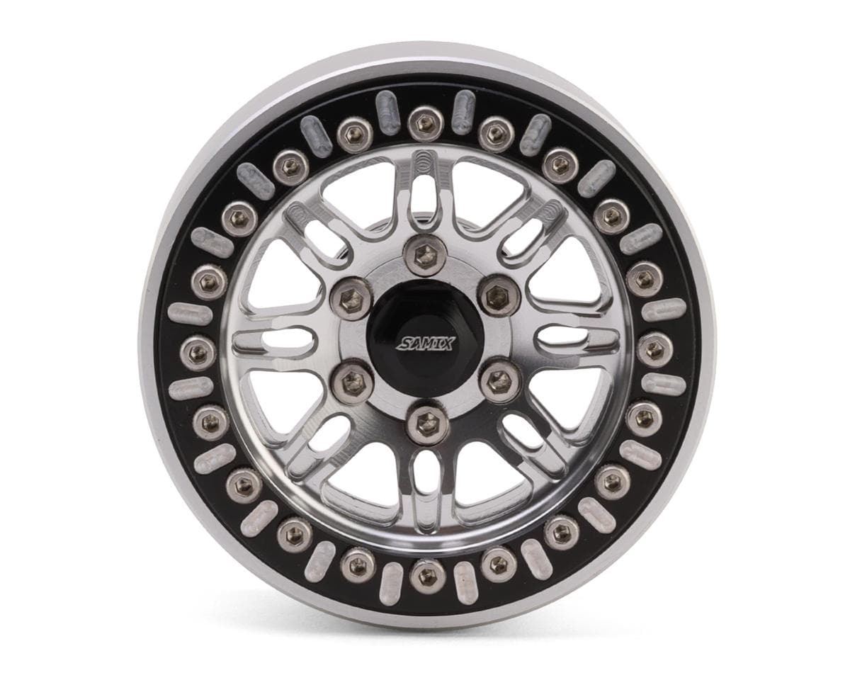Samix 8-Spoke Mult-Crawlers 1.9" Aluminum Spare Beadlock Wheel (Silver) (Adjustable Offset)
