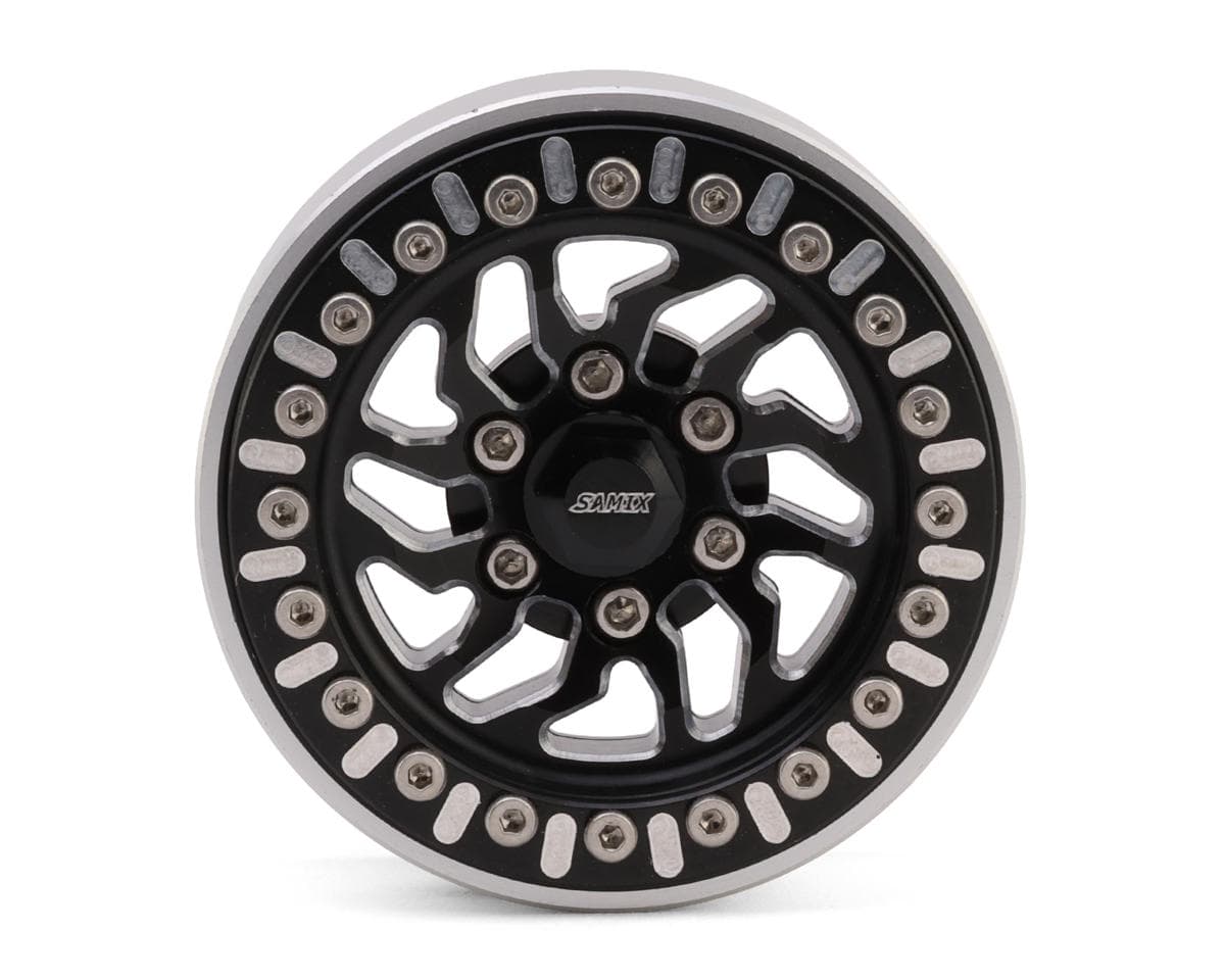 Samix Mult-Spoke Crawlers 1.9" Aluminum Spare Beadlock Wheel (Black) (Adjustable Offset)