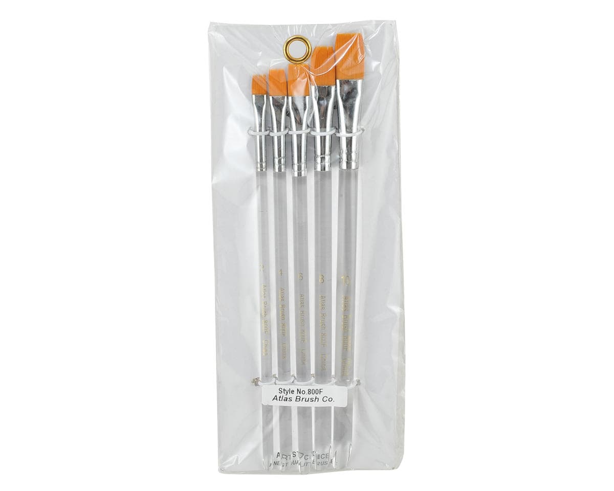 Atlas Brush 5pc Taklon Brush Set (flat)