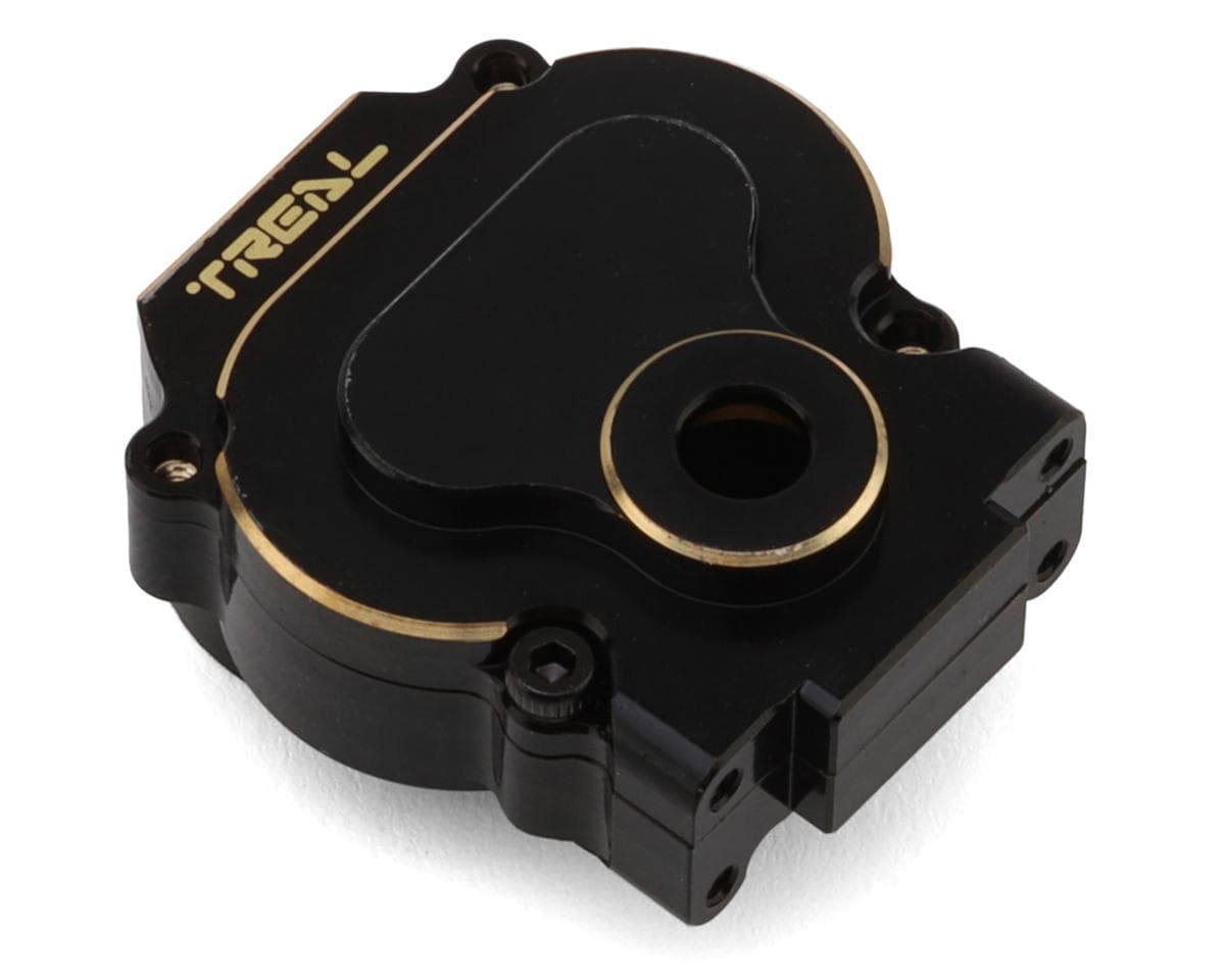 Treal Hobby Redcat Ascent-18 Brass Transmission Gearbox Housing Set (Black) (45.2g)