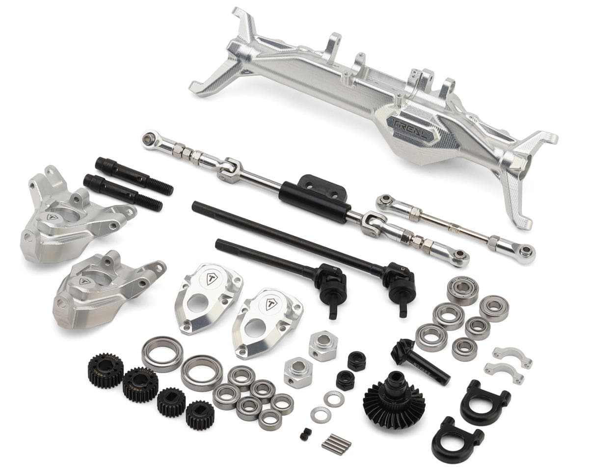 Treal Hobby Vanquish H10 Optic 7075 Aluminum Front Portal Axle Kit (Silver)