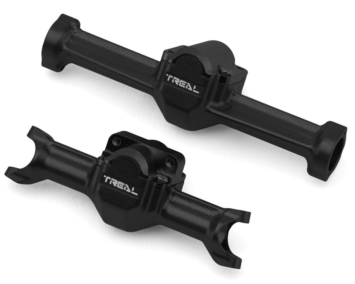 Treal Hobby Axial SCX30 7075 Aluminum Front & Rear Axle Housings Set (Black)
