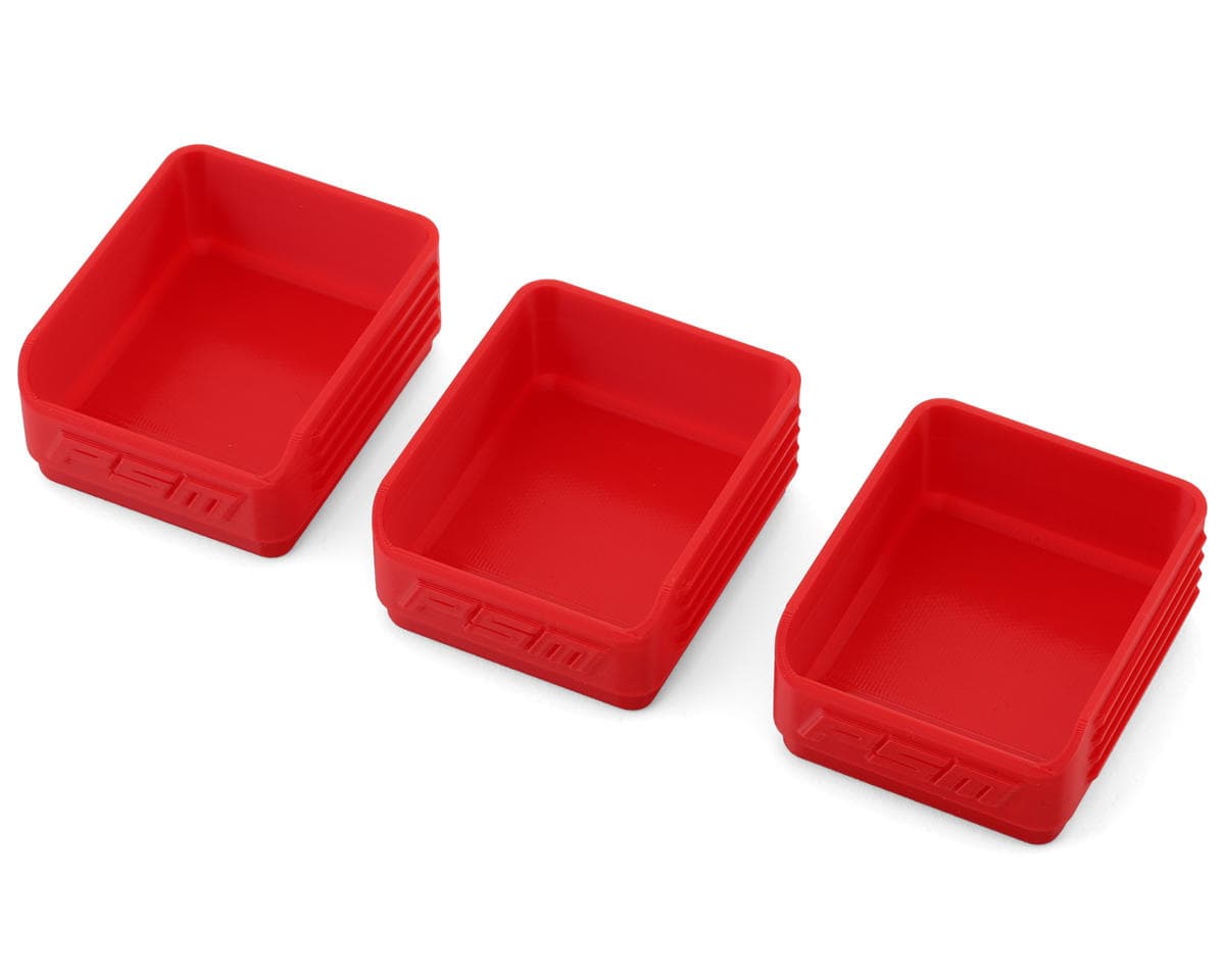 PSM 3D Printed Sorting Boxes (Red) (3) (61x51x25mm)