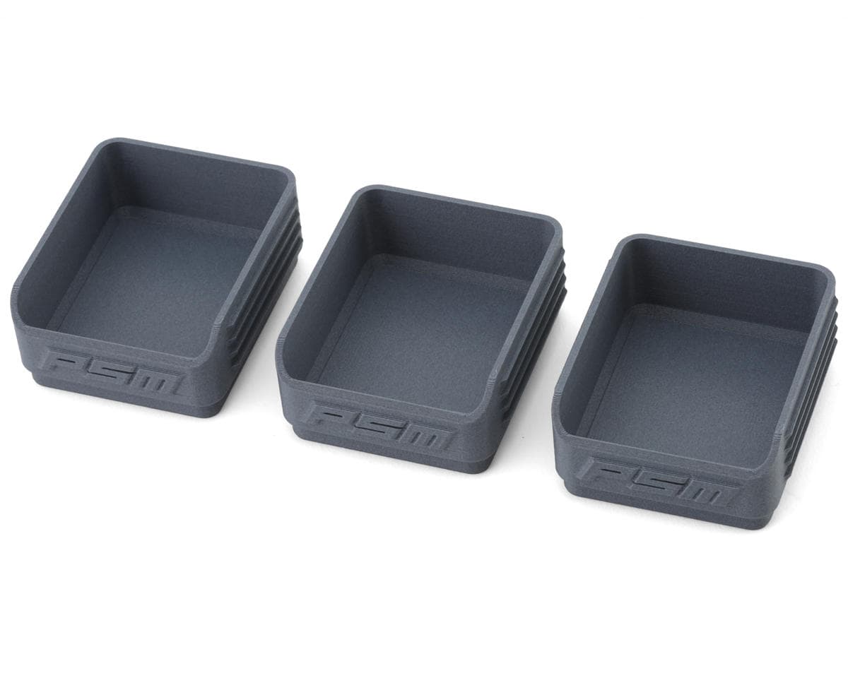 PSM 3D Printed Sorting Boxes (Grey) (3) (61x51x25mm)