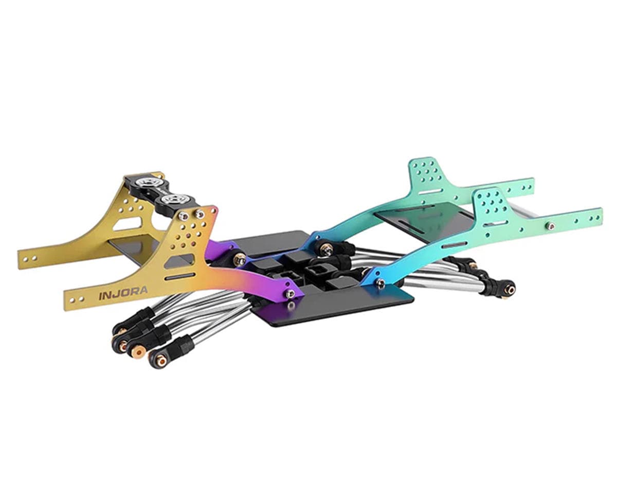 Injora Axial SCX24 Titanium LCG Comp 1/24 Crawler Chassis Kit (Rainbow) (132mm Wheelbase)