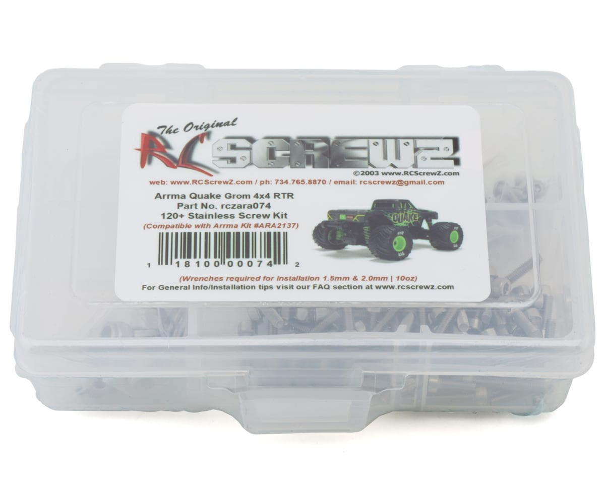 RC Screwz Arrma Quake Grom 4x4 RTR Stainless Steel Screw Kit