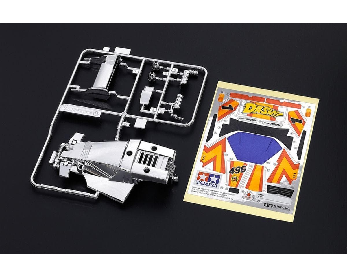 Tamiya JR Mini 4WD Dash-1 Emperor Body Set (Silver) (Super-II/Type 3) (40th Anniversary Limited Edition Re-Issue)