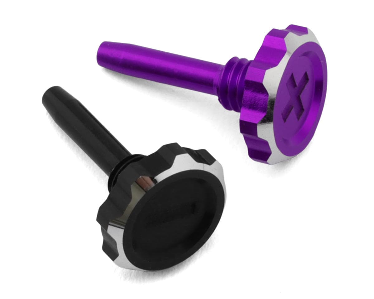1UP Racing "Lockdown" Adjustable Bullet Plug Grips (Purple/Black)