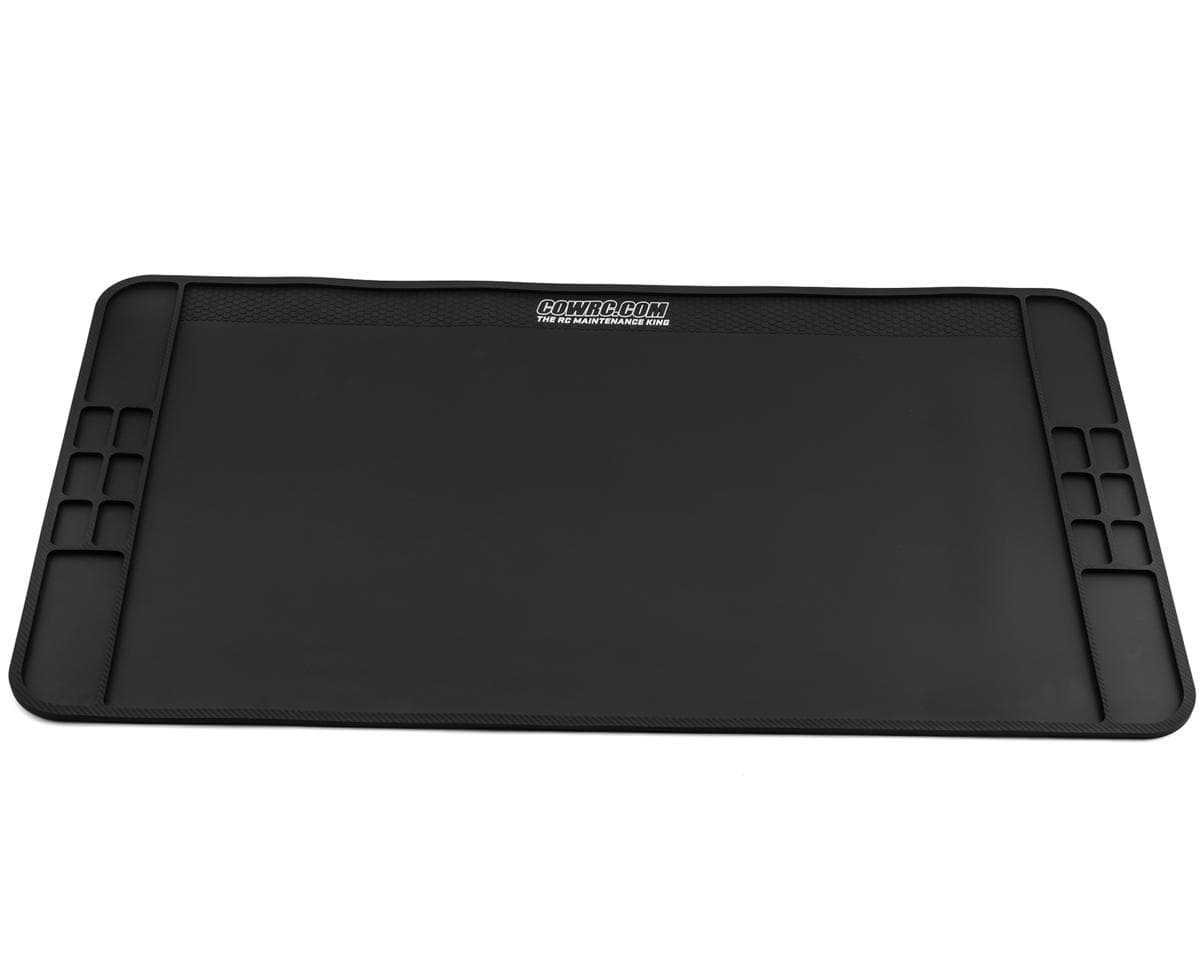 Cow RC Screw Catcher Carbon Series Rubber Pit Mat (27.5"x48")