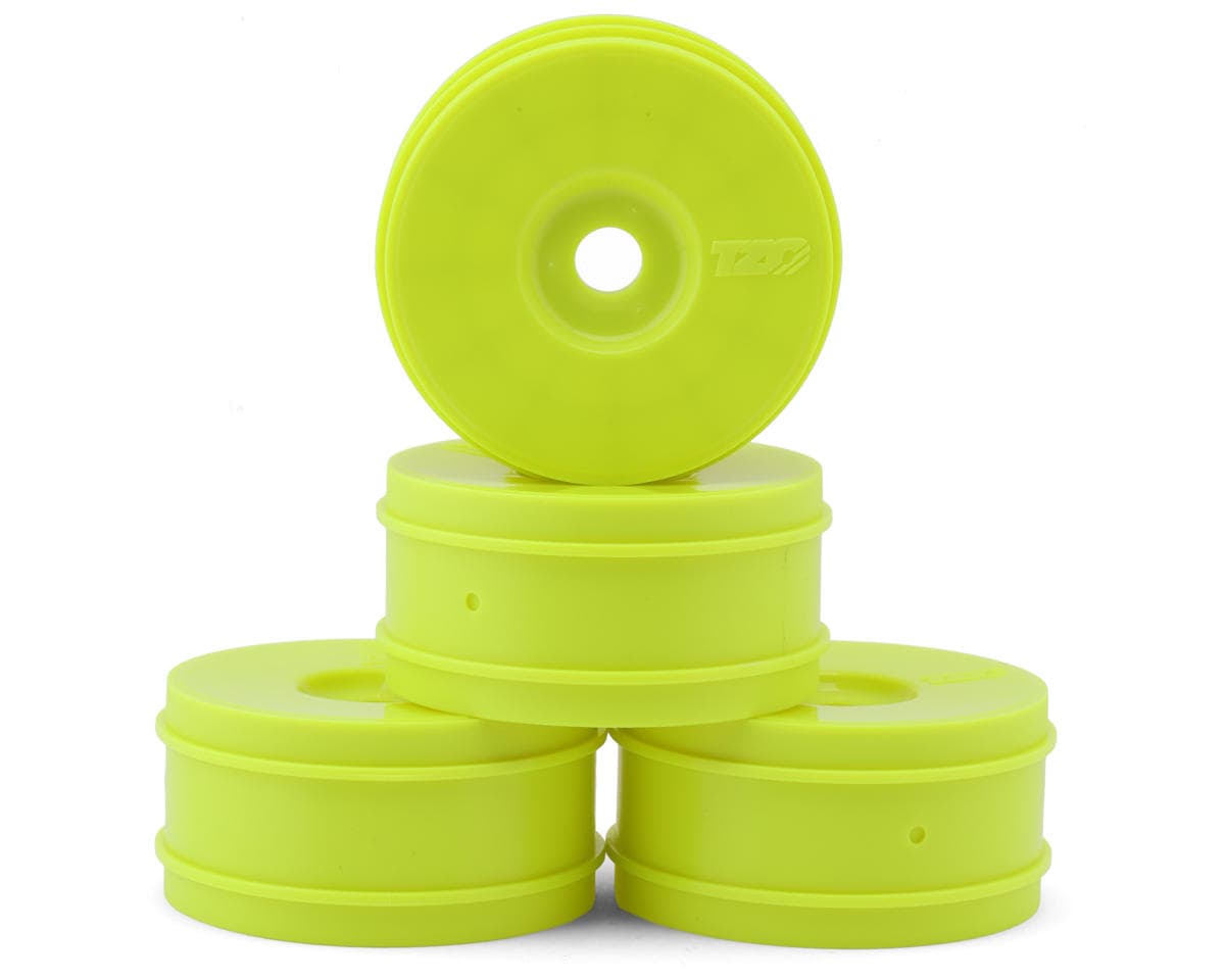 TZO Tires 1/8 Buggy Hard Carbon V2 Wheel Set (Yellow) (4) (83.5mm) w/17mm Hex