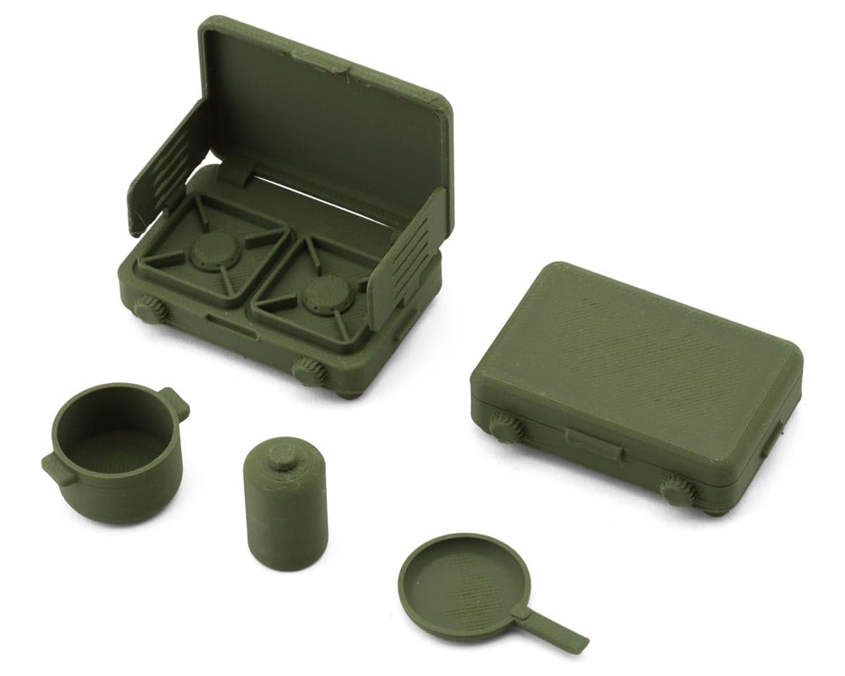 Knight Customs 1/10 Camping Stove Scale Accessory Set (Green) (PLA)
