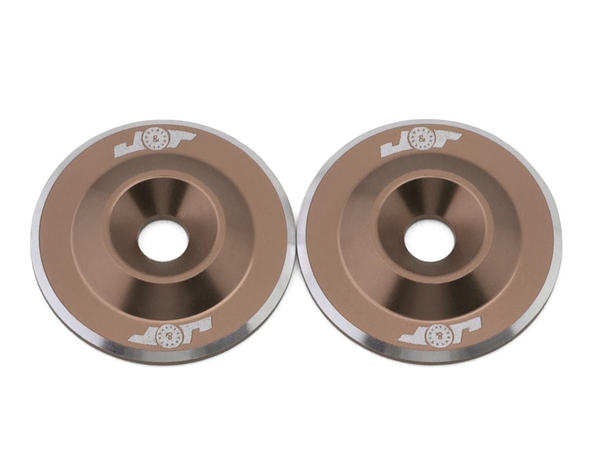 J&T Bearing Co. 3mm Lightweight 1/10 Scale Wing Button (Gun Metal) (2)