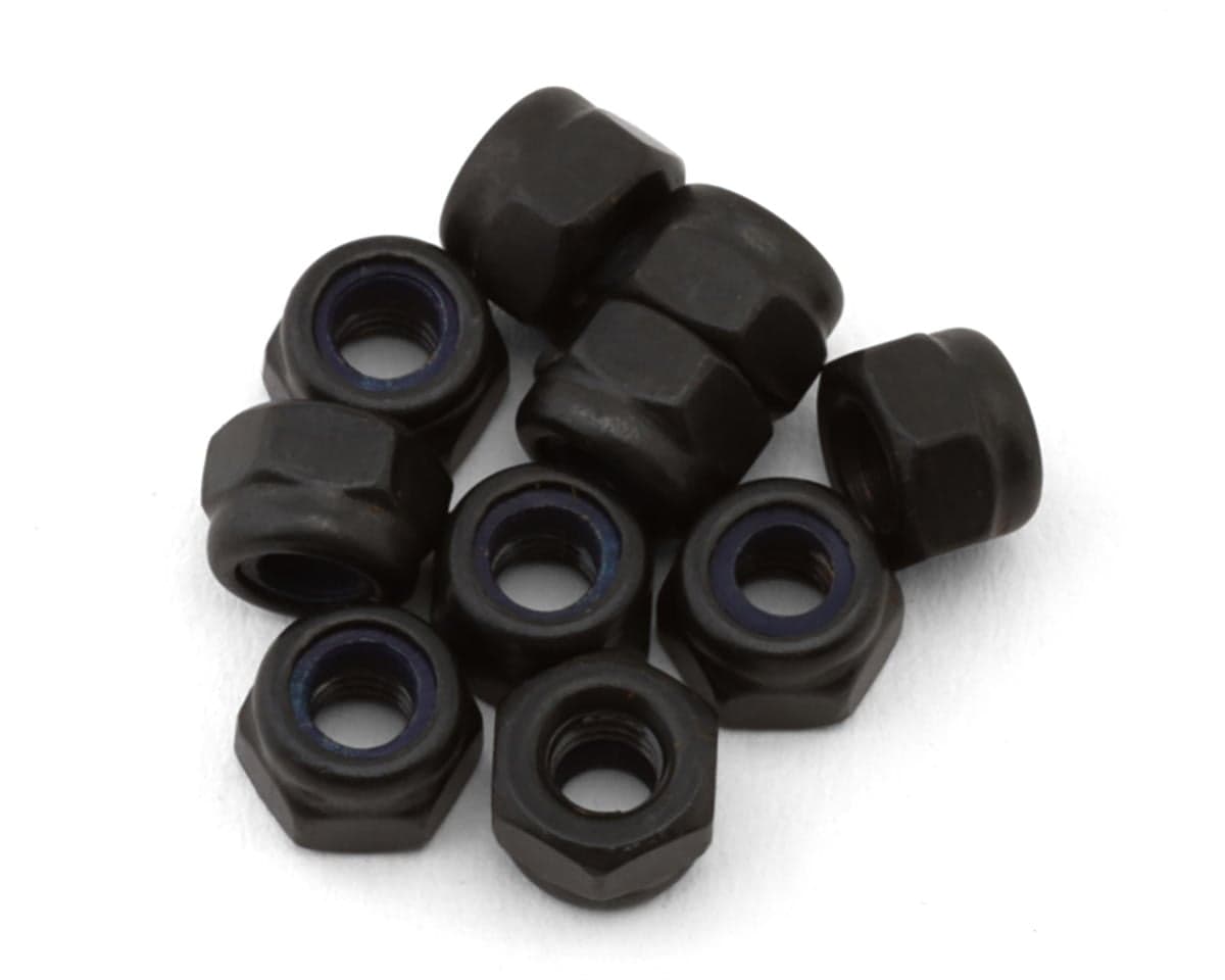 LRP 3mm Lock Nut (Black) (10)