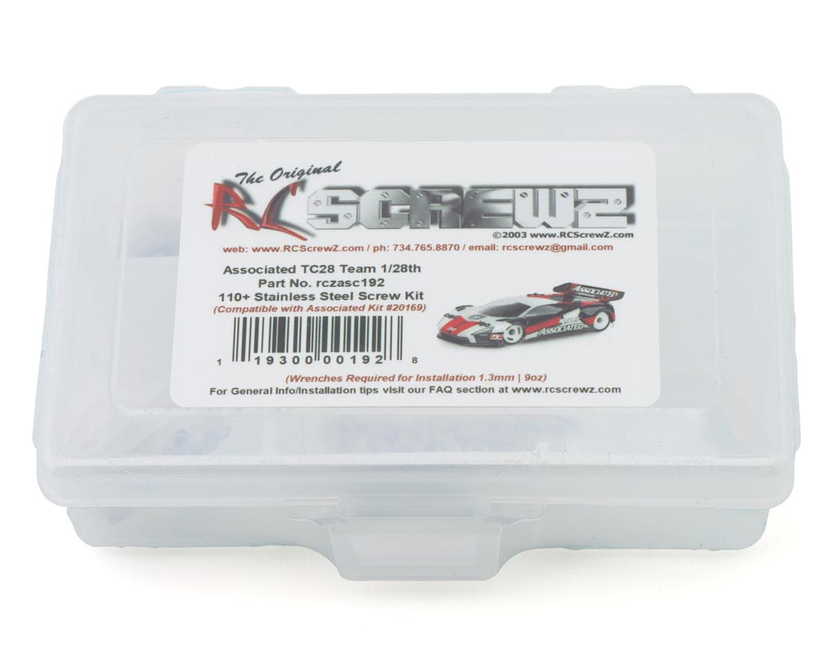 RC Screwz Team Associated TC28 1/28 4WD Competition Team Kit Stainless Steel Screw Kit