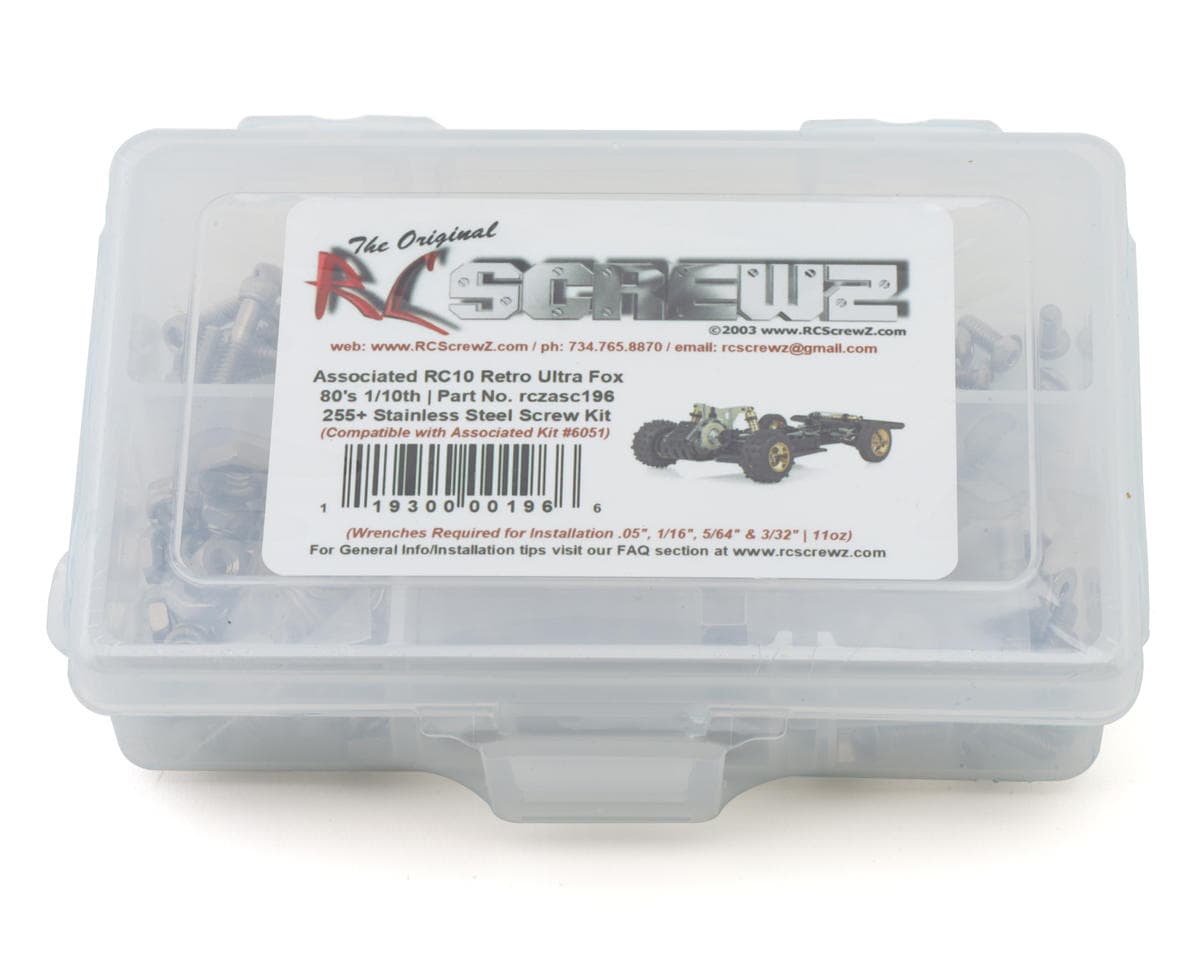 RC Screwz Team Associated RC10 Retro Ultra Fox 80's 1/10 Buggy Stainless Steel Screw Kit