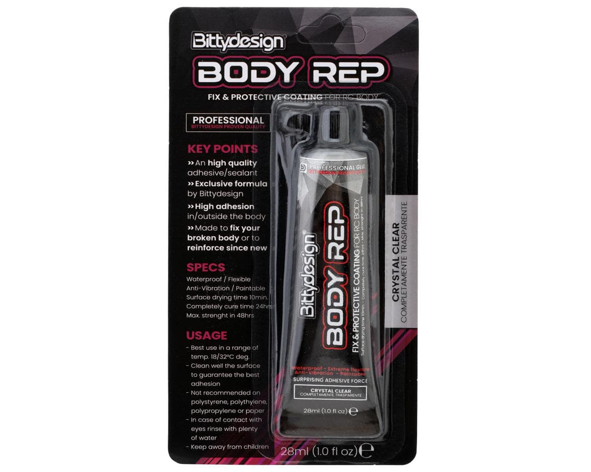 Bittydesign Body Rep' Fix & Protective Coating Adhesive/Sealant (Crystal Clear) (28ml)