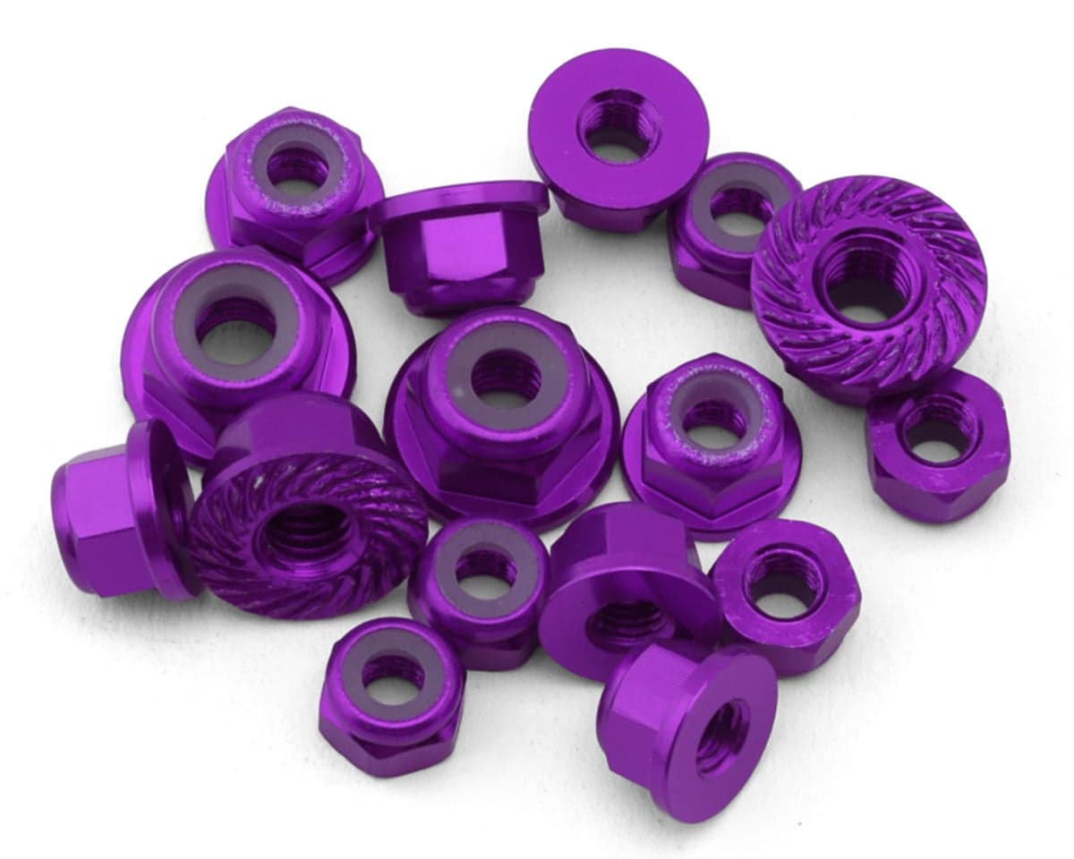175RC Team Associated RC10B7.1/T7 Aluminum Locknut Kit (Purple) (17)