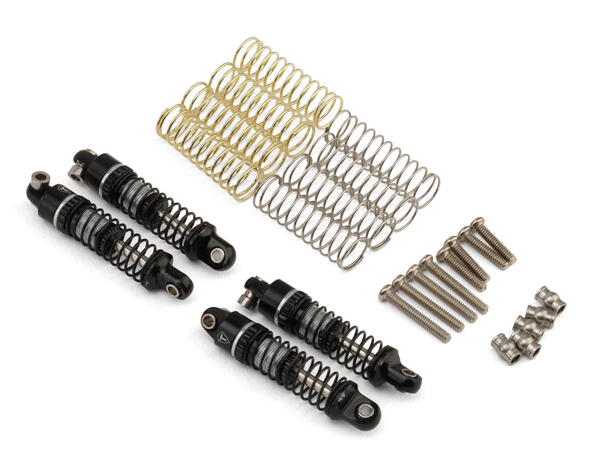 Treal Hobby Axial SCX30 23mm Aluminum Threaded Oil-fillable Shocks (Titanium) (4)