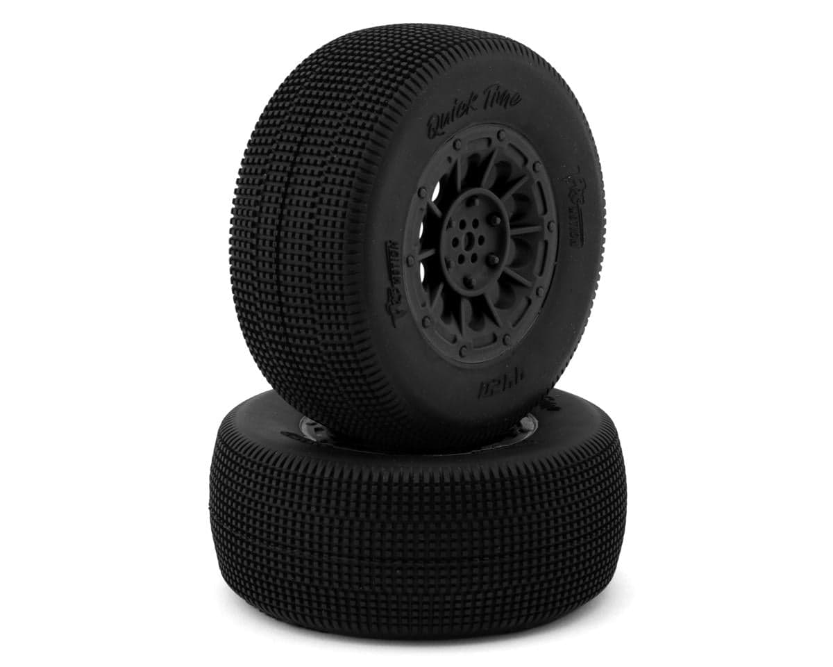 Pro-Motion Quicktime SCT 2.2" Short Course Pre-Mounted Tires (Black) (2) (T2) (0 Offset)