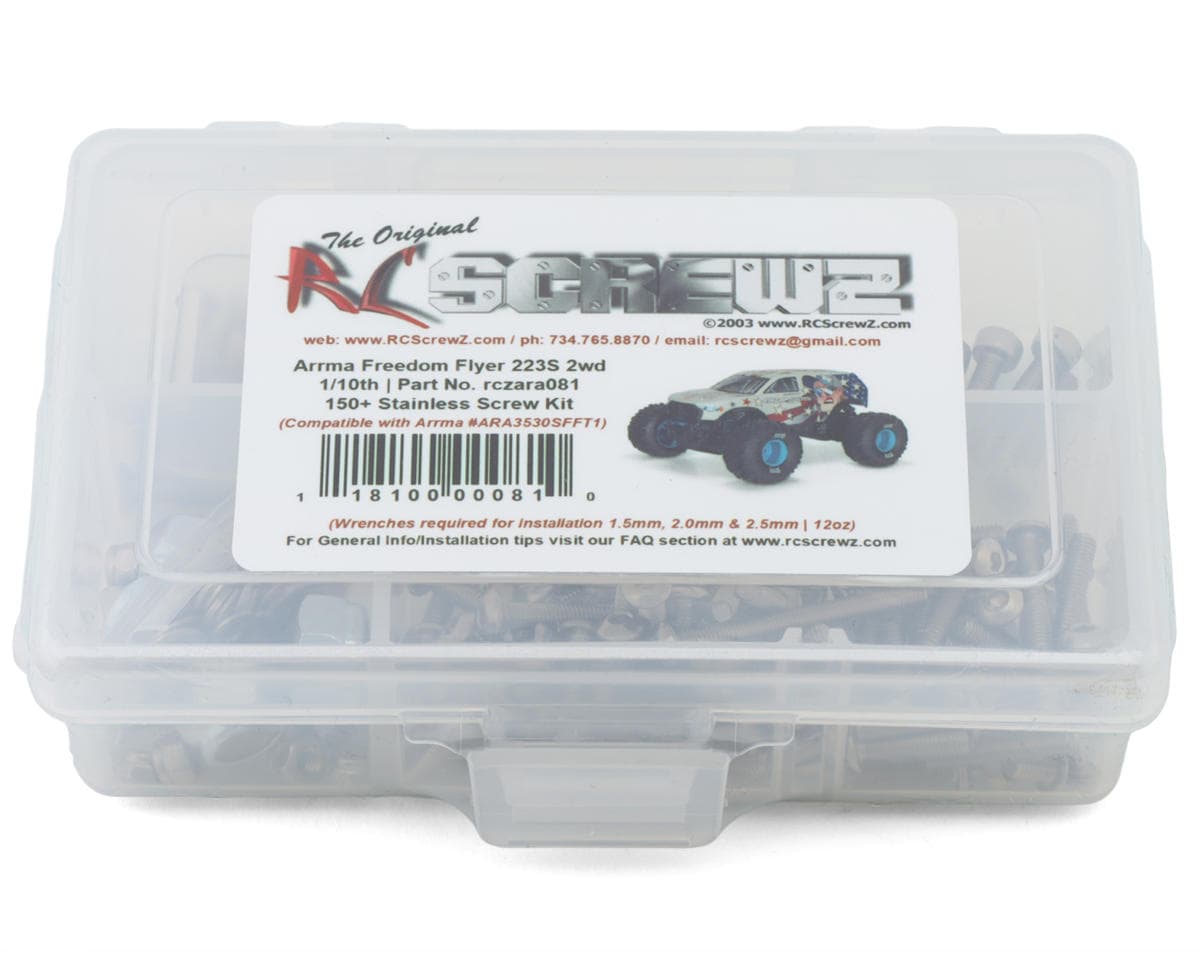 RC Screwz Arrma Freedom Flyer 223S 1/10 2WD Monster Truck Stainless Steel Screw Kit