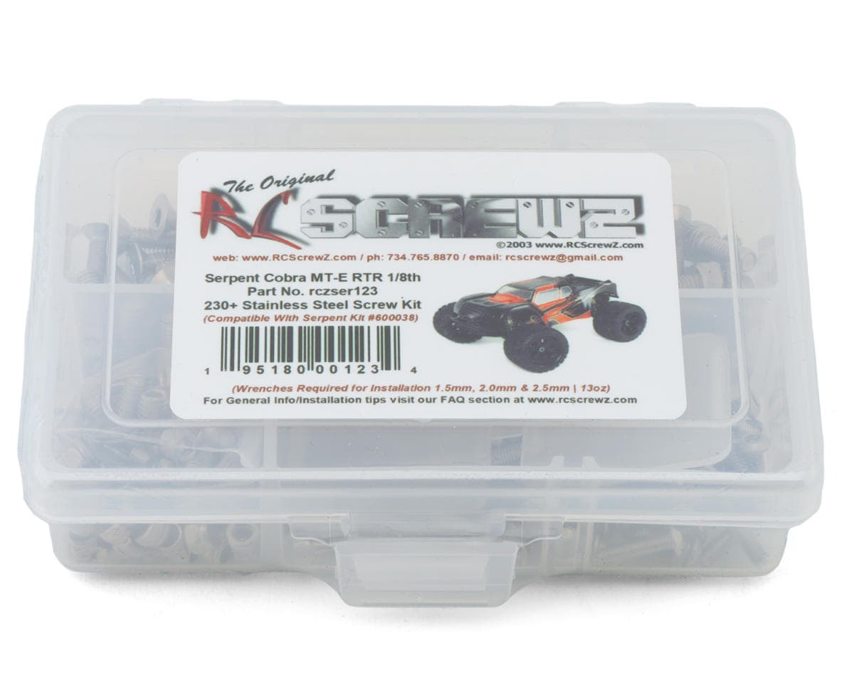 RC Screwz Serpent Cobra MT-e 1/8 Monster Truck Stainless Steel Screw Kit