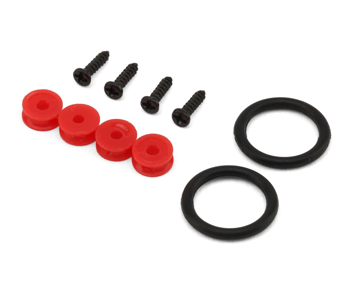 24K RC Technology 1/10 Injection Molded Bumper Retainer Set (Red) (Miniature Scale Drift Accessory)