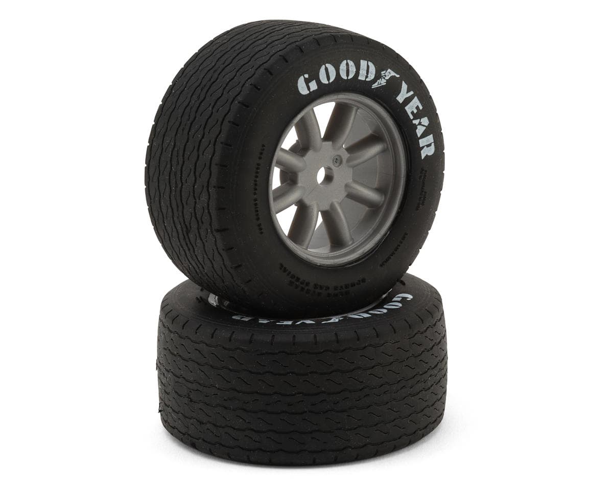 Pro-Line Losi® NASCAR® Goodyear Blue Streak VTA Front Pre-Mounted Tires (Grey) (2)