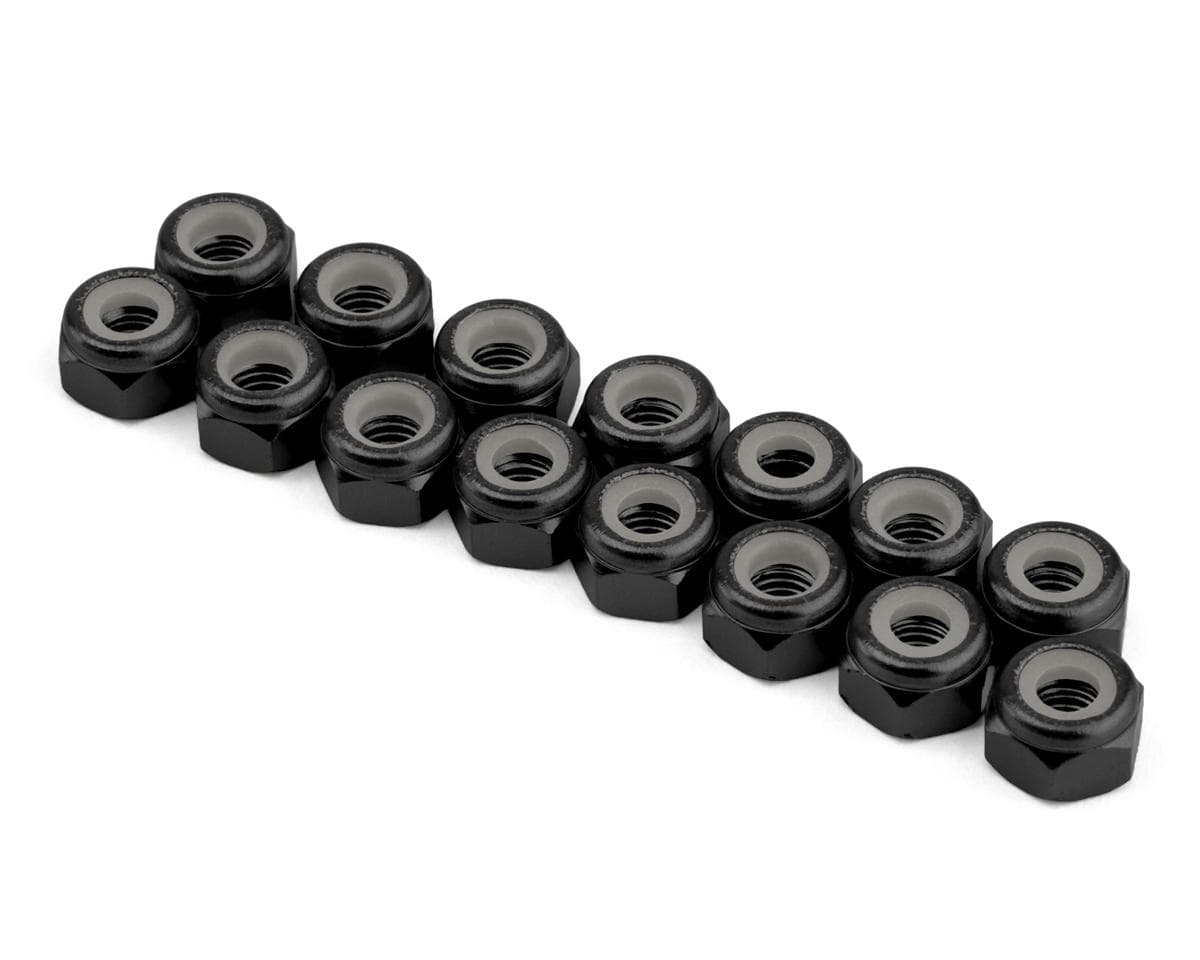 175RC Team Associated RC10 FT Aluminum Metric Lock Nuts Kit (Black) (15)