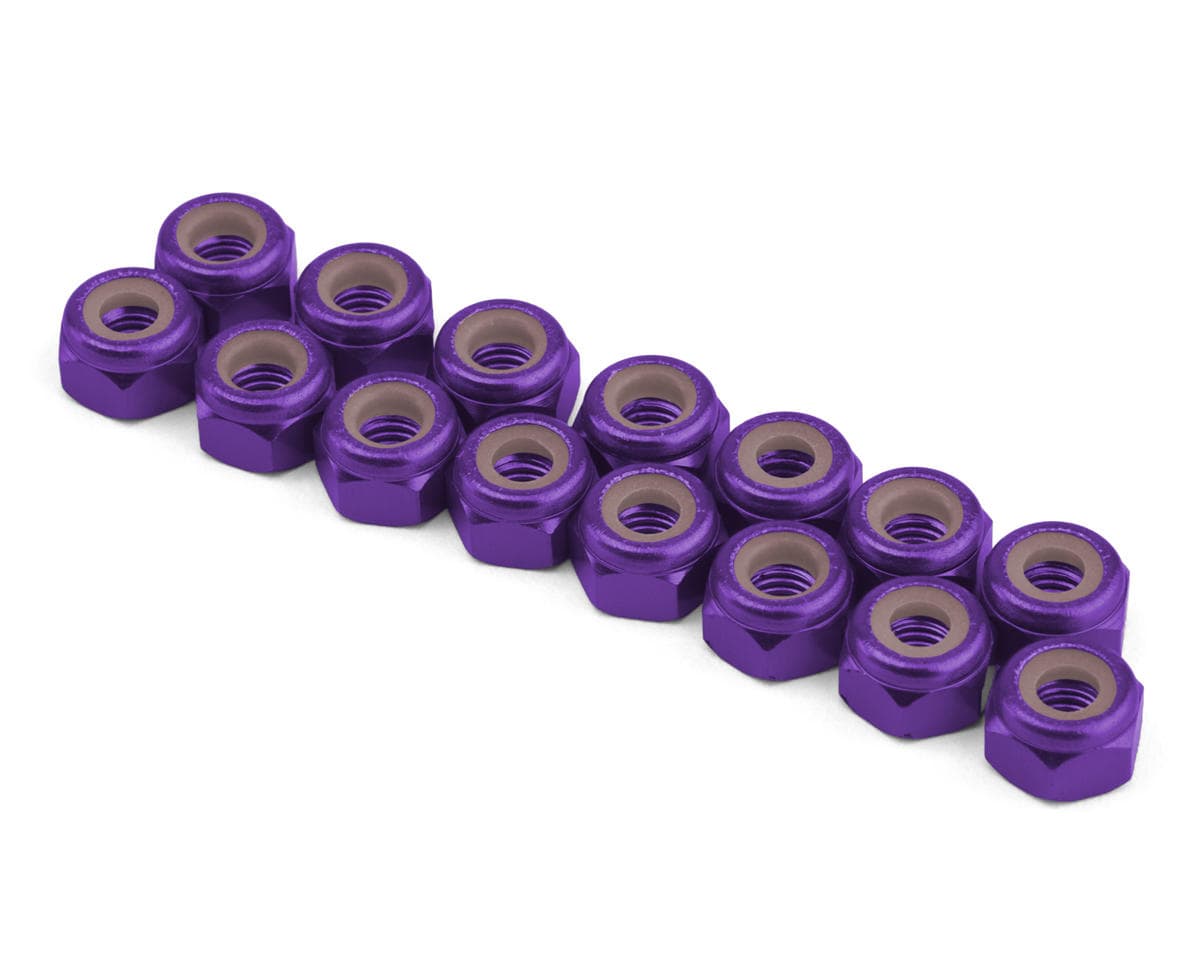 175RC Team Associated RC10 FT Aluminum Metric Lock Nuts Kit (Purple) (15)