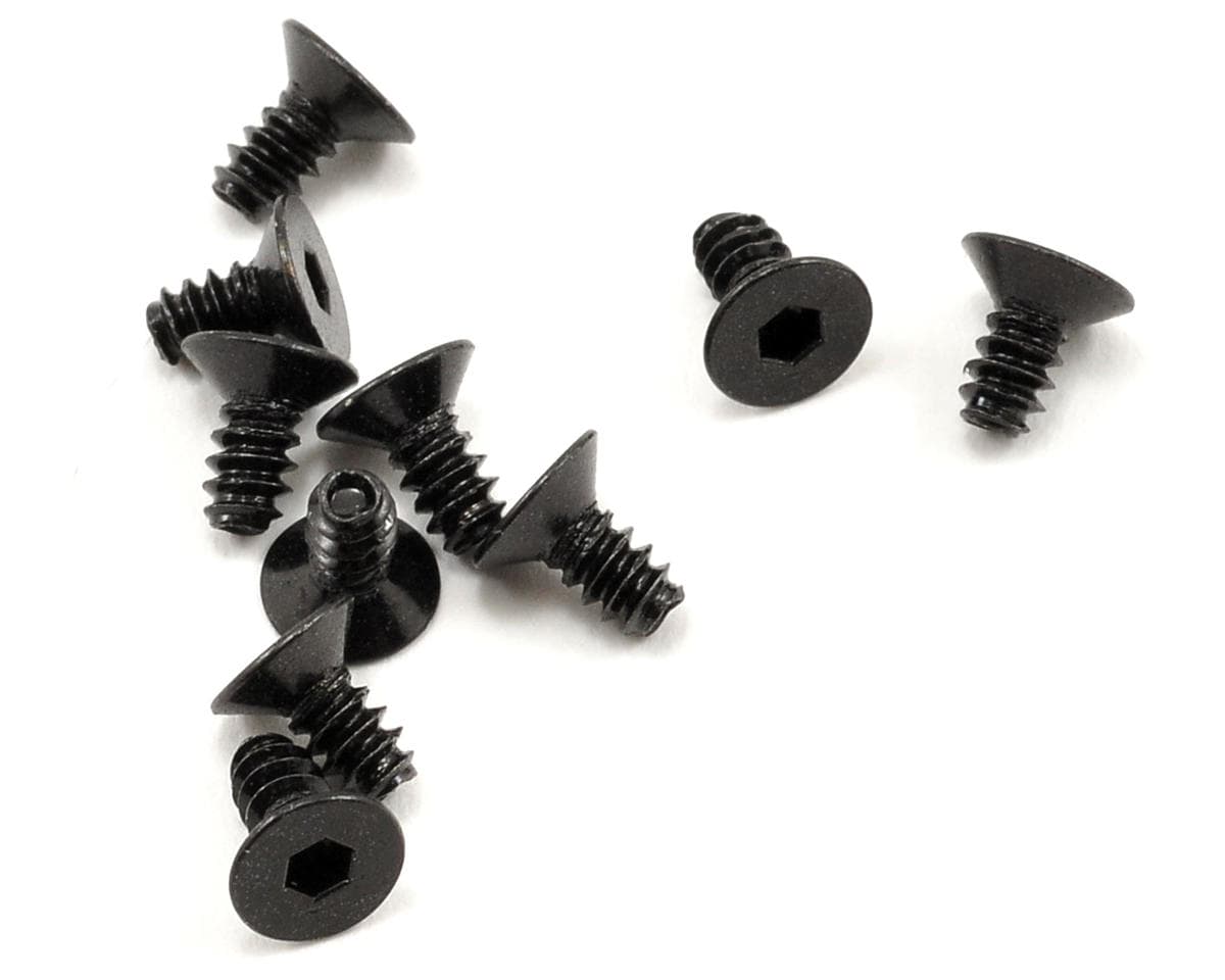 Axial 3x6mm Self Tapping Flat Head Screw (Black) (10)