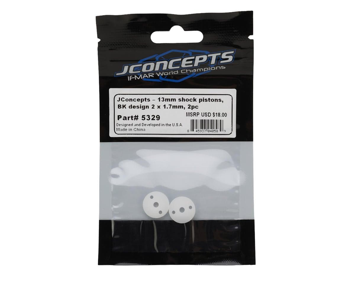 JConcepts BK Design AE 13mm Shock Piston (2) (2.5mm Thick) (2x1.7mm)