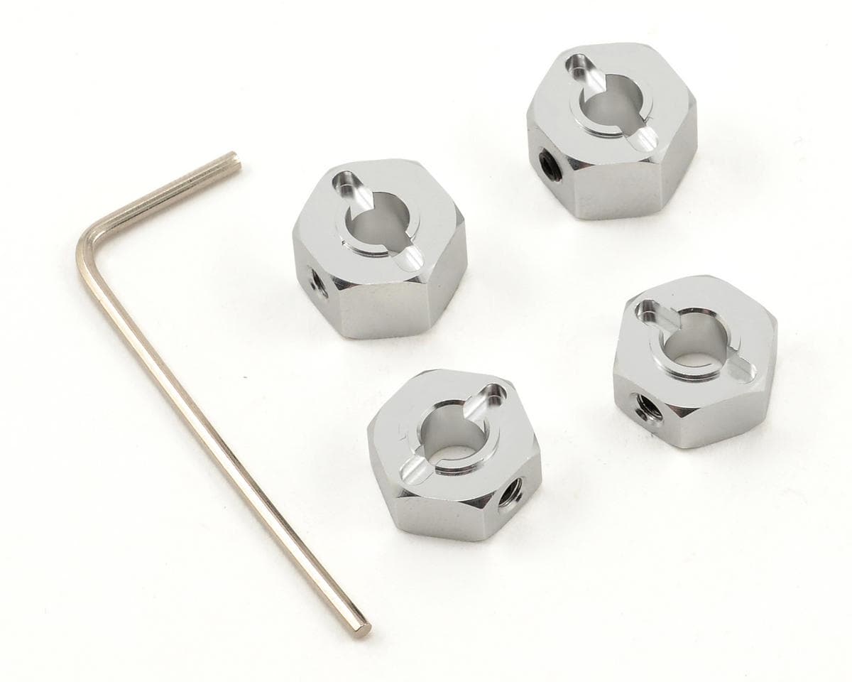 ST Racing Concepts 12mm Aluminum "Lock Pin Style" Wheel Hex for Traxxas Slash/Stampede/Rustler (Silver) (4)