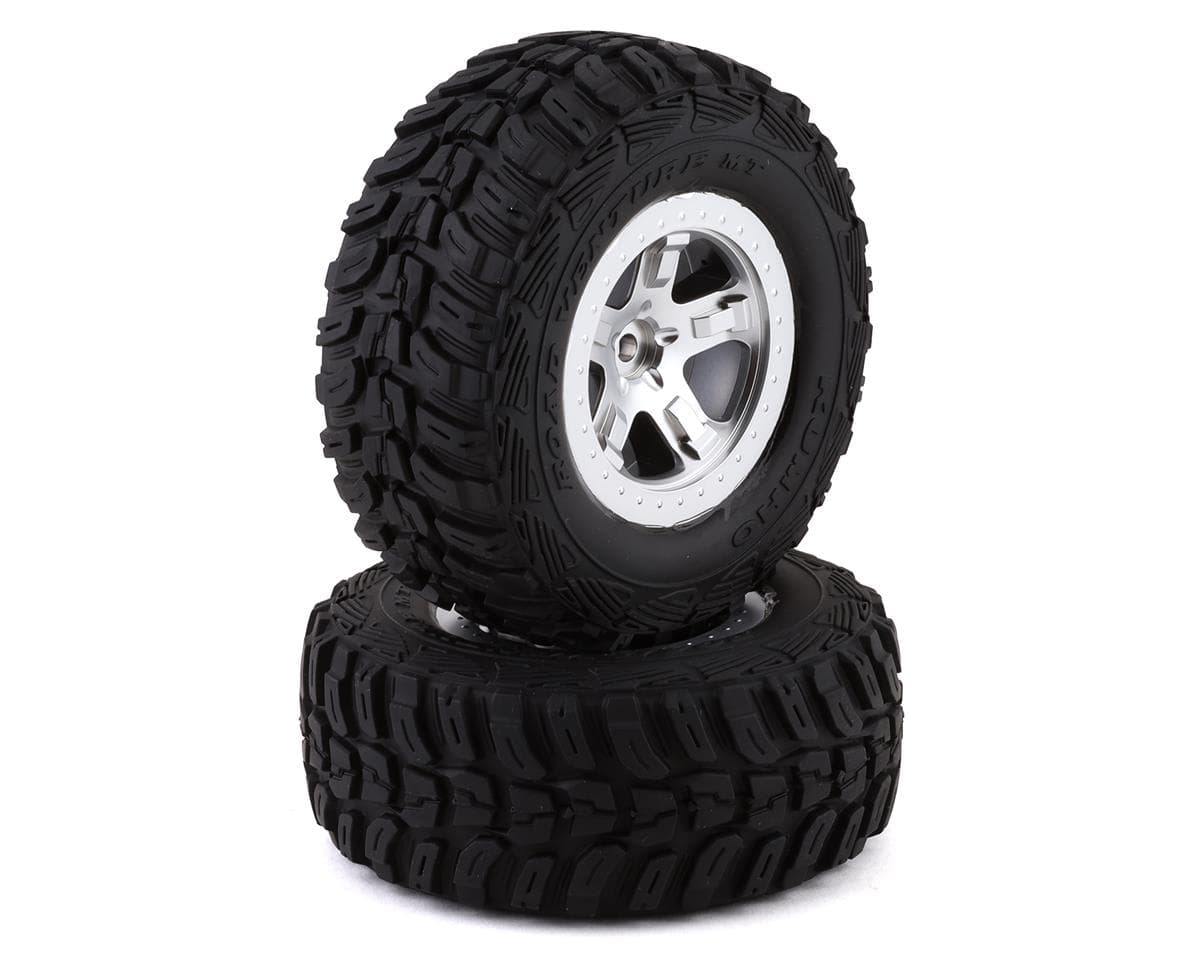 Traxxas 2.2/3.0 Pre-Mounted Kumho Tires & Wheels (Satin Chrome) (2)