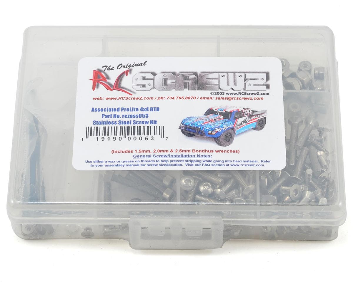 RC Screwz Associated Pro-Lite 4x4 Stainless Steel Screw Kit