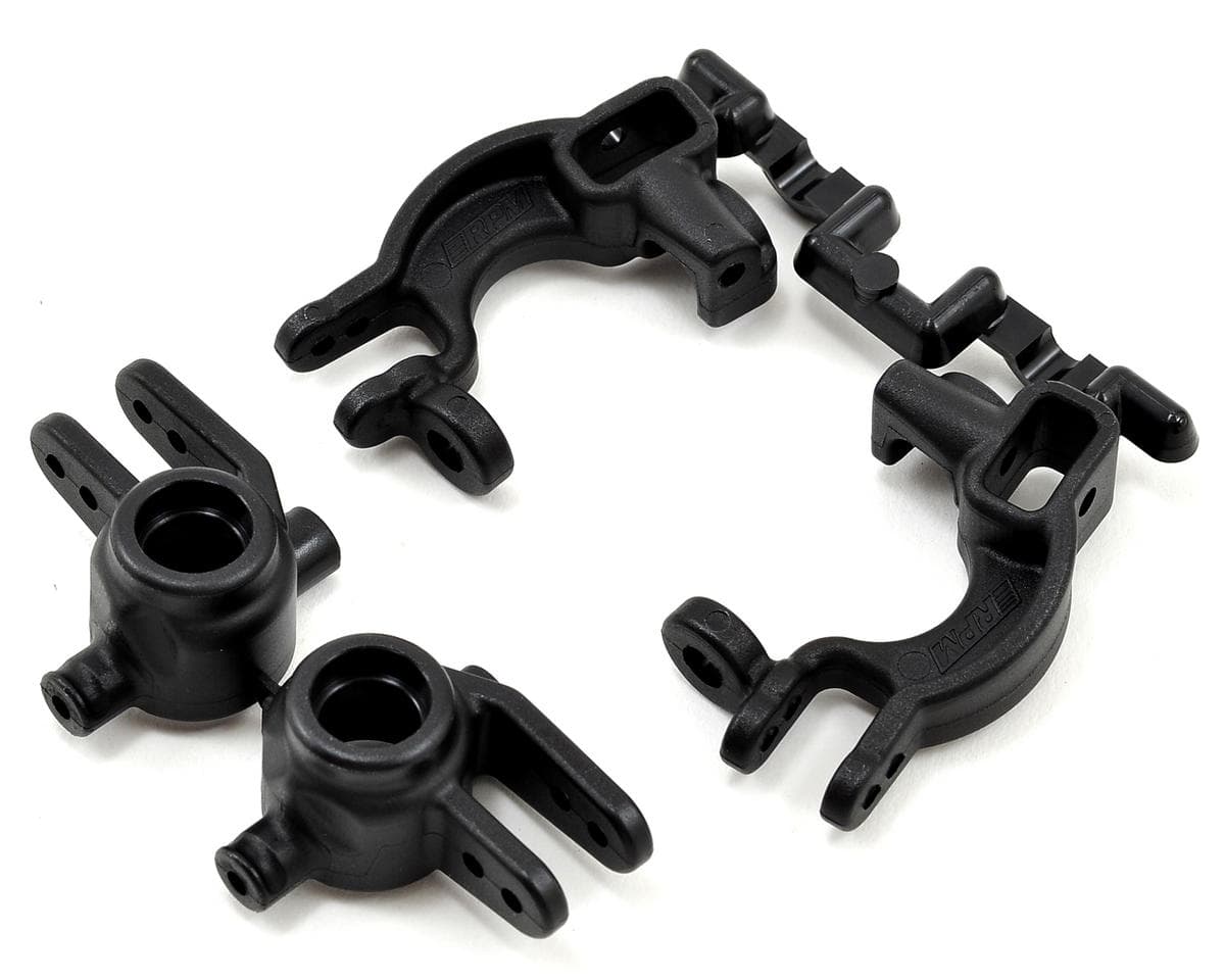 RPM Caster & Spindle Block Set for Traxxas 4x4 Slash/Rustler/Stampede (Black)