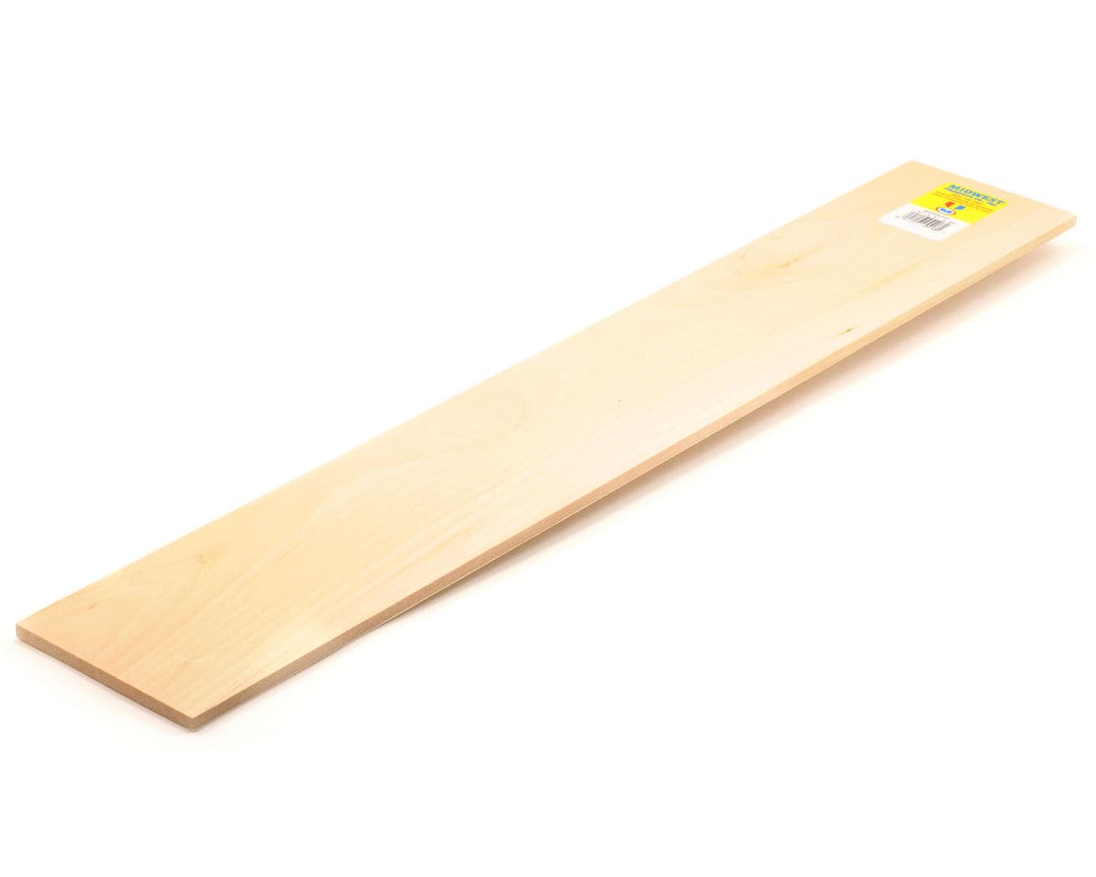 Midwest Basswood Strips 1/4 x 4 x 24" (5)
