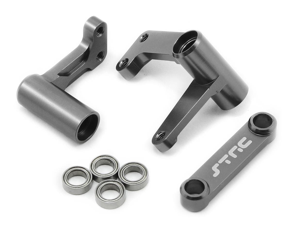 ST Racing Concepts Aluminum Steering Bellcrank Set for Traxxas Slash/Rustler/Bandit w/Bearings (Gun Metal)