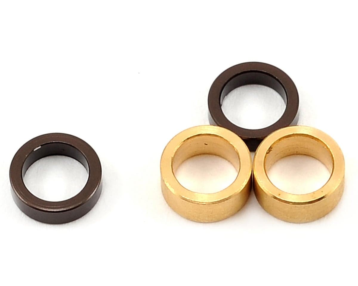 Kyosho Rear Hub Crush Tube & Axle Spacers (Gunmetal)