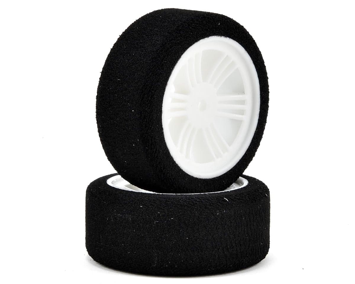 Contact 26mm 1/10 Nitro Sedan Foam Front Tires (2) (35 Shore) (White) w/12mm Hex