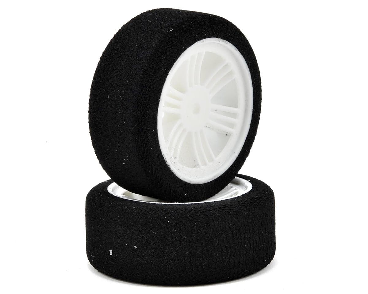 Contact 26mm 1/10 Nitro Sedan Foam Front Tires (2) (40 Shore) (White) w/12mm Hex