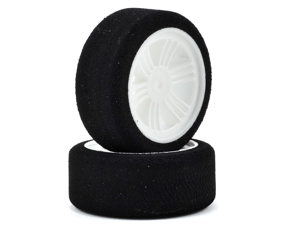 Contact 12mm Hex 1/10 Electric Sedan Foam Tires (2) (White) (37 Shore)