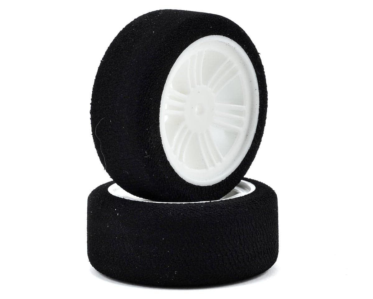 Contact 12mm Hex 1/10 Electric Sedan Foam Tires (2) (White) (40 Shore)