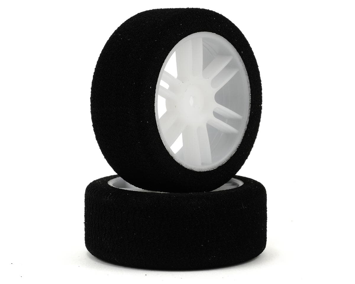 Xceed RC 26mm Enneti 1/10 Light Nitro Sedan Front Tires (2) (40 Shore) (Translucent White) w/12mm Hex
