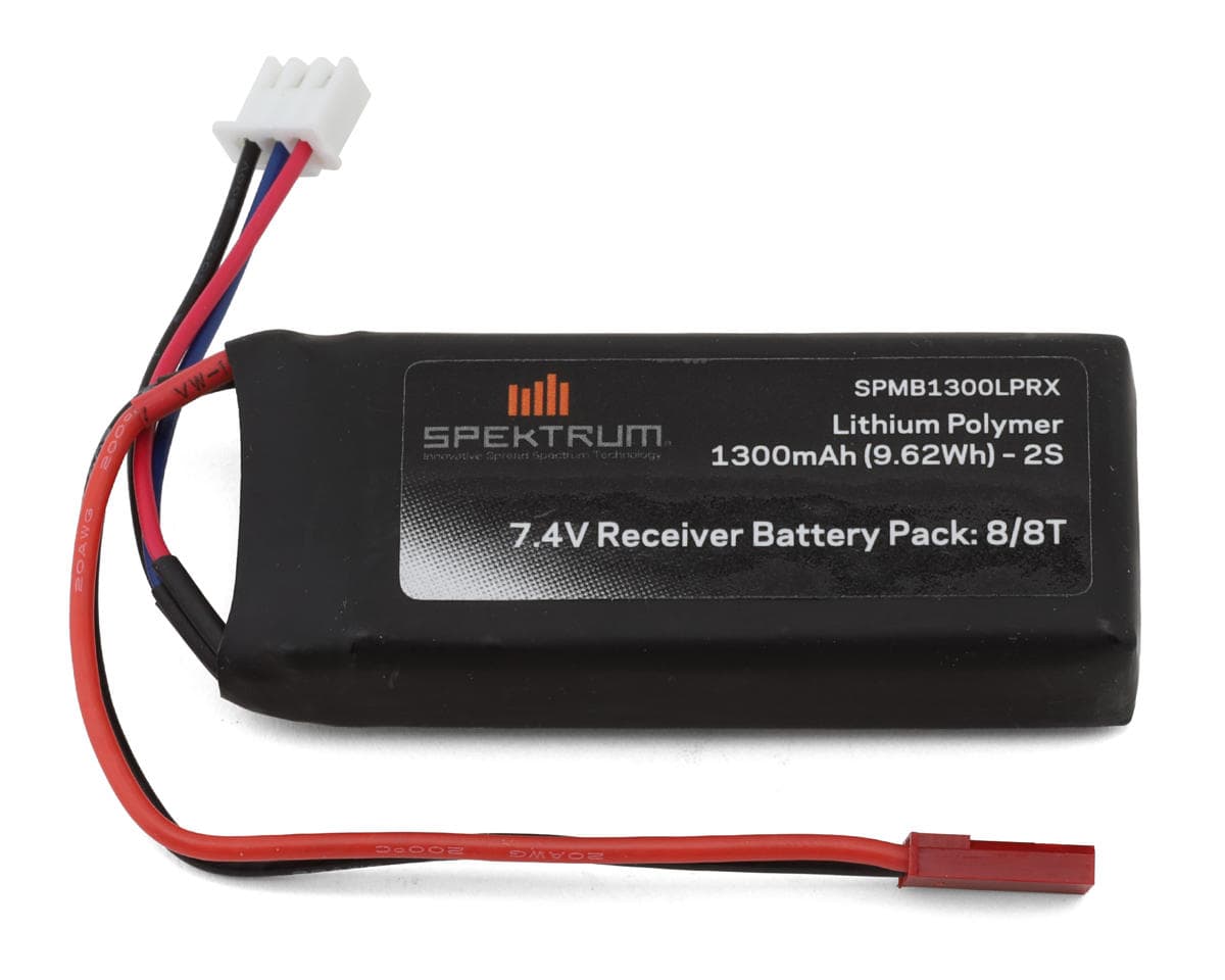 Spektrum RC 7.4V 1300mAh 2S 5C LiPo Rx Pack w/JST Connector