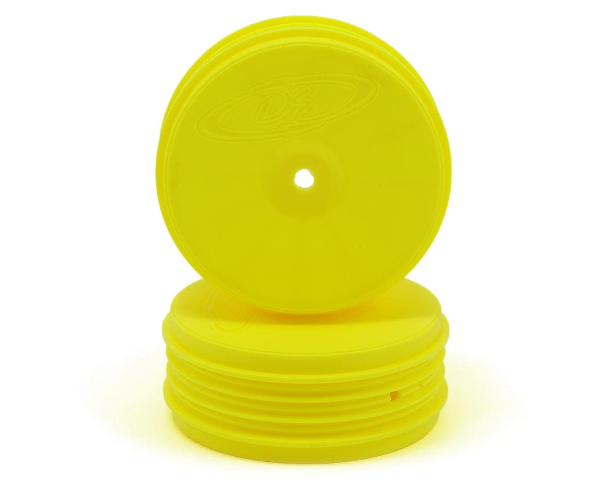 DE Racing Speedline PLUS 2.4 1/10 Buggy Front Wheel (2) (22 2.0) (Yellow) w/10mm Hex