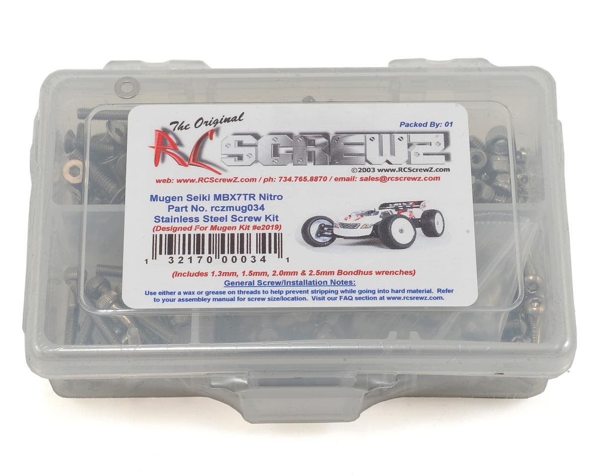 RC Screwz Mugen MBX7TR Nitro 1/8th Truggy Stainless Screw Kit