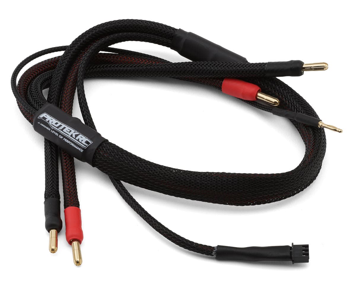 ProTek RC 2S High Current Charge/Balance Adapter (4mm to 4mm Solid Bullets) (10awg Wire) (24")