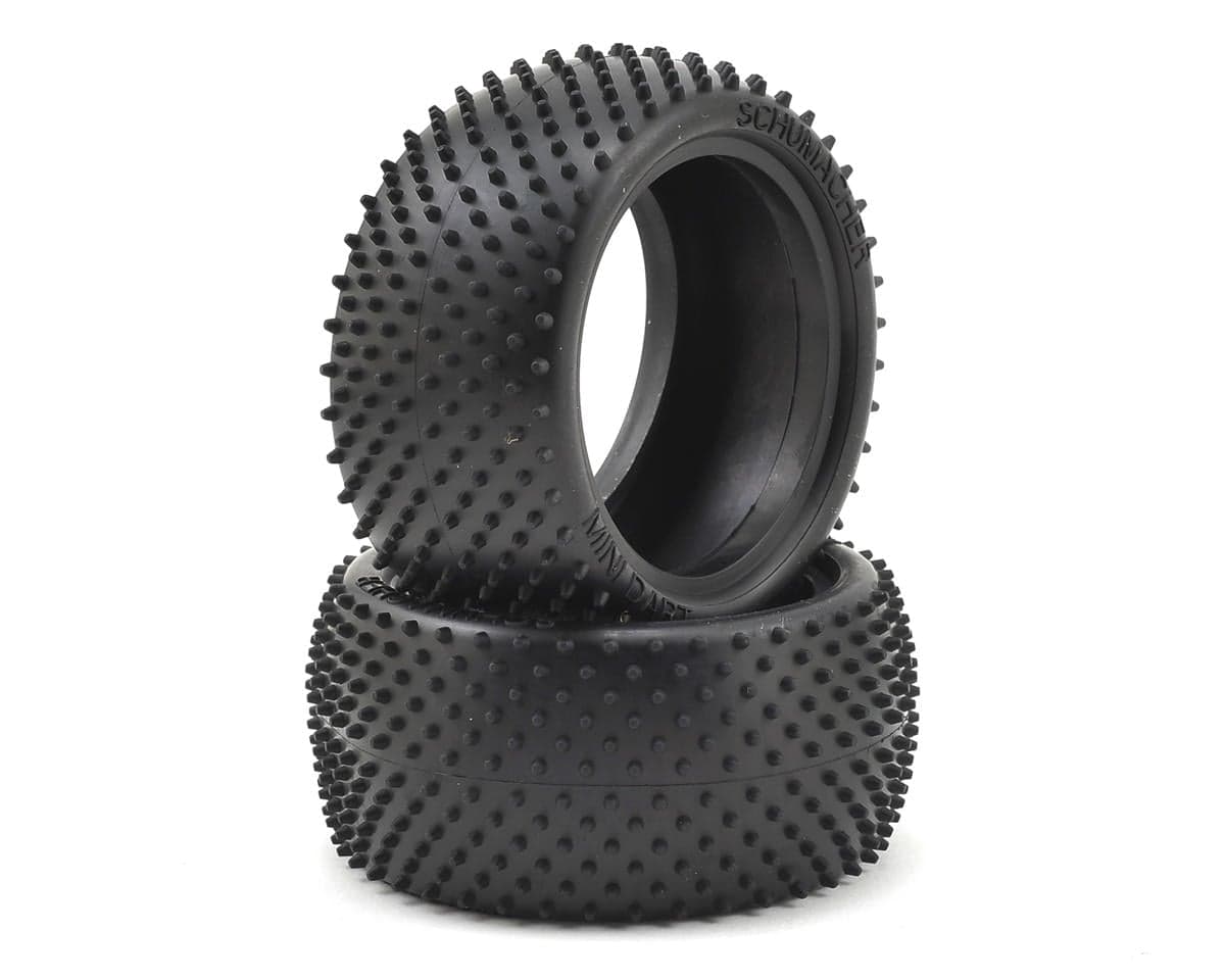 Schumacher "Mini Dart" 2.2" Buggy Rear Turf Tire (2) (Silver)