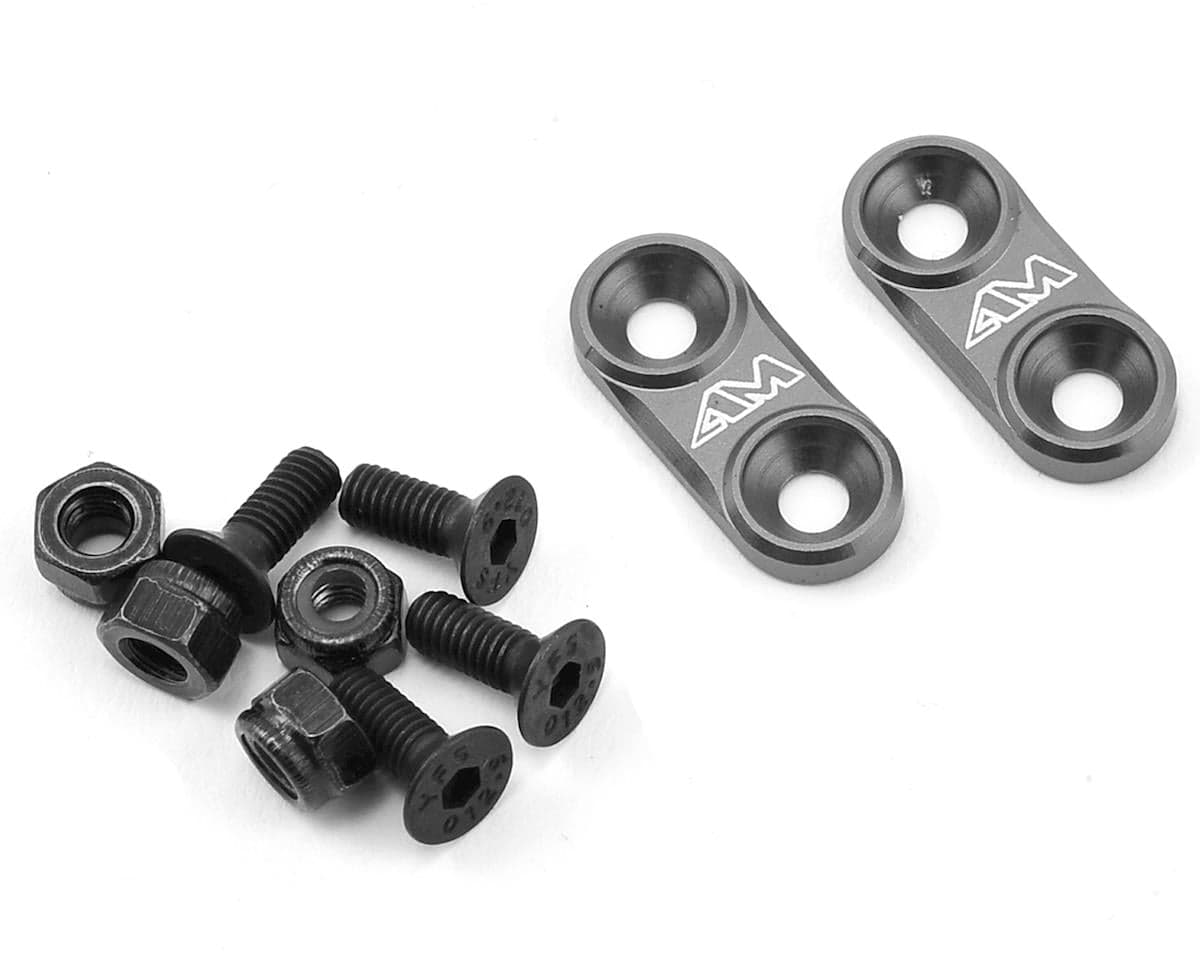 AM Arrowmax Aluminum 1/10 On-Road Wing Mounts (Grey)